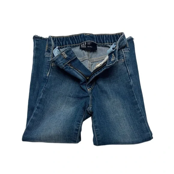 GAP Denim 70’s Flared Kids Jeans with Frayed Hem | Girls 5T - LIKE NEW - Picture 3 of 4
